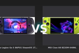 Vergleich: Lenovo Legion Go S 8APU1 SteamOS 1TB vs MSI Claw A8 BZ2EM-048NL - Lenovo Legion Go S vs. MSI Claw A8: SteamOS-Champion gegen Windows-Allrounder