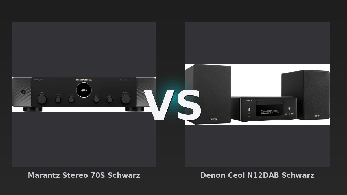 Vergleich: Marantz Stereo 70S Schwarz vs Denon Ceol N12DAB Schwarz - Marantz Stereo 70S vs. Denon Ceol N12DAB: Der Heimkino-Sieger oder der Streaming-Allrounder?