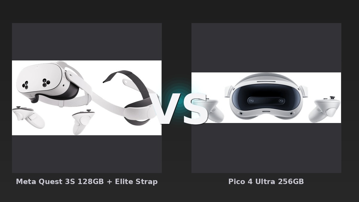 Vergleich: Meta Quest 3S 128GB + Elite Strap vs Pico 4 Ultra 256GB - Meta Quest 3S vs. Pico 4 Ultra: Der Preis-Leistungs-Kampf der Standalone-VR-Headsets