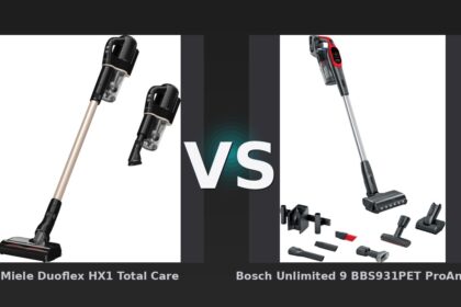 Vergleich: Miele Duoflex HX1 Total Care vs Bosch Unlimited 9 BBS931PET ProAnimal - Miele Duoflex HX1 Total Care vs. Bosch Unlimited 9 BBS931PET ProAnimal: Der Kampf der Akku-Stabstaub