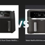Vergleich: Ninja Foodi 4-in-1 Dual Zone Heißluftfritteuse 7,6 L | AF200EU | von SharkNinja vs Tefal Heißluftfritteuse "Dual Easy Fry XXL EY942H" 11 l, anthrazit - Ninja AF200EU vs. Tefal EY942H: Der Kampf der Dual-Zonen-Fritteusen