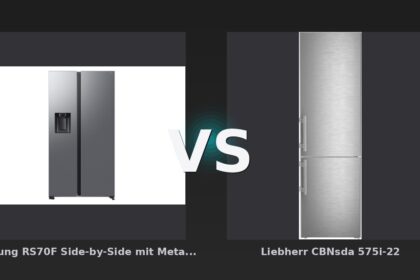 Vergleich: Samsung RS70F Side-by-Side mit Metal Cooling und Festwasseranschluss, EEK: B, 634 L Edelstahl vs Liebherr CBNsda 575i-22 - Samsung RS70F vs. Liebherr CBNsda 575i-22: Side-by-Side-Duell mit Systemfrage