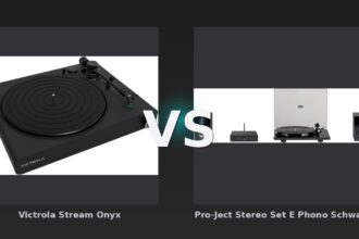 Vergleich: Victrola Stream Onyx vs Pro-Ject Stereo Set E Phono Schwarz - Victrola Stream Onyx vs. Pro-Ject Stereo Set E Phono: Streaming-Komfort trifft audiophile Klassik
