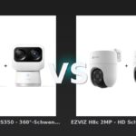 Vergleich: "eufy Indoor Cam S350 - 360°-Schwenk-& Neige-Kamera - 2er-Set" vs EZVIZ H8c 2MP - HD Schwenk- & Neige-Kamera - 2er-Set - eufy Indoor Cam S350 vs. EZVIZ H8c: Der 4K-Vorteil hat seinen Preis