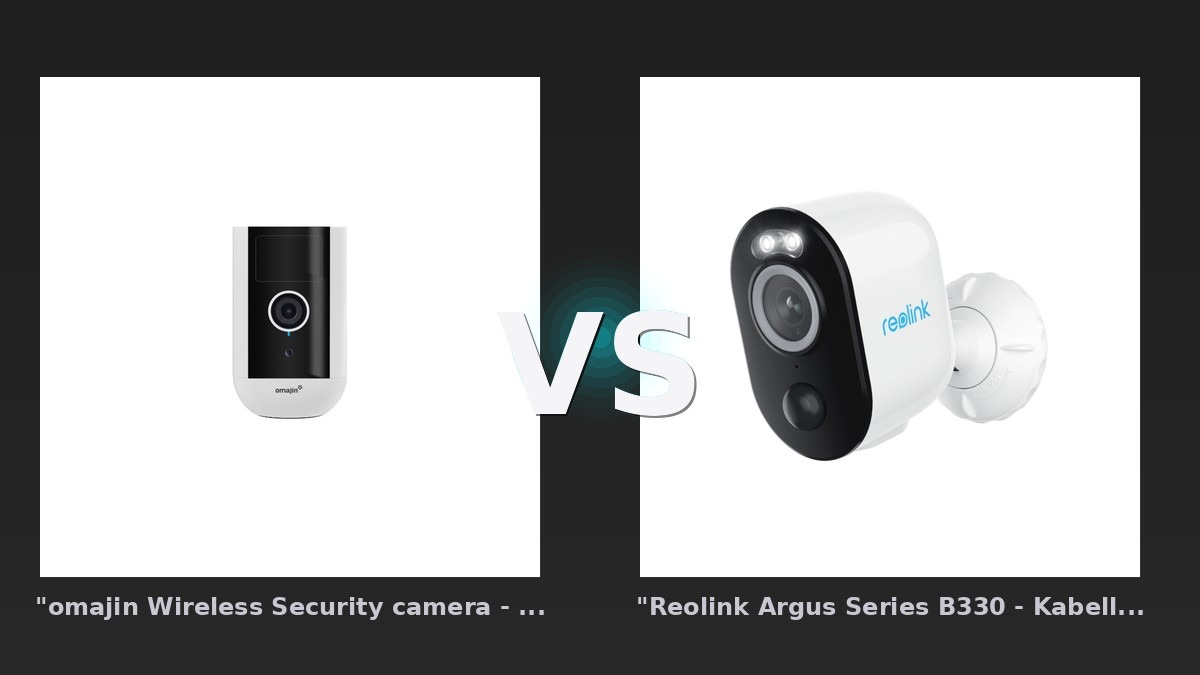 Vergleich: "omajin Wireless Security camera - Weiß" vs "Reolink Argus Series B330 - Kabellose 2K Außenkamera mit Licht - Weiß" - omajin vs. Reolink Argus B330: 2K-Auflösung schlägt den Preisvorteil